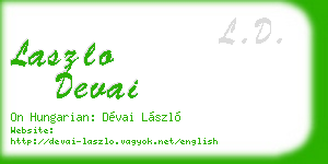 laszlo devai business card